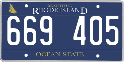RI license plate 669405