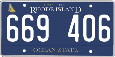 RI license plate 669406