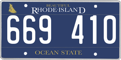 RI license plate 669410