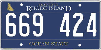 RI license plate 669424