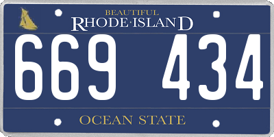 RI license plate 669434