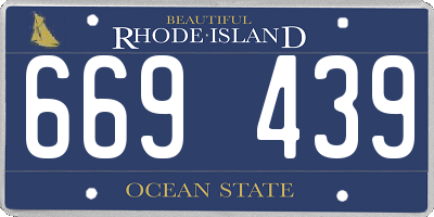 RI license plate 669439
