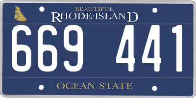RI license plate 669441