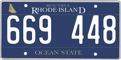 RI license plate 669448