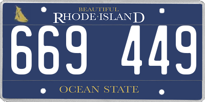 RI license plate 669449