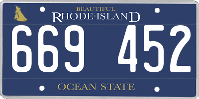 RI license plate 669452