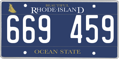RI license plate 669459