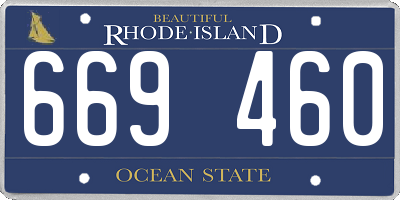 RI license plate 669460