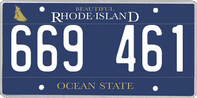 RI license plate 669461