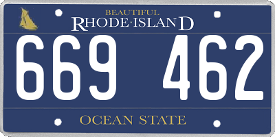RI license plate 669462