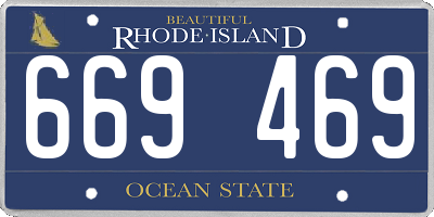 RI license plate 669469