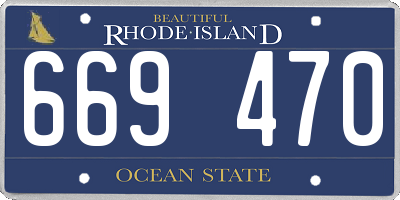 RI license plate 669470