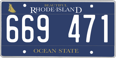 RI license plate 669471