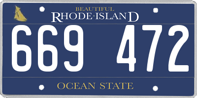RI license plate 669472