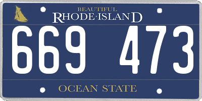 RI license plate 669473
