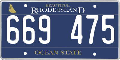 RI license plate 669475