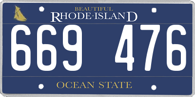 RI license plate 669476