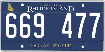 RI license plate 669477