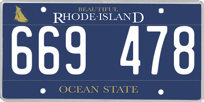 RI license plate 669478
