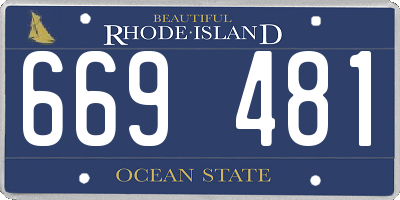 RI license plate 669481