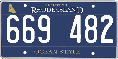 RI license plate 669482