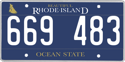 RI license plate 669483