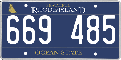 RI license plate 669485