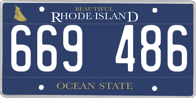 RI license plate 669486