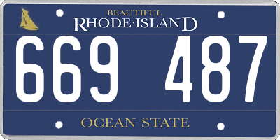 RI license plate 669487