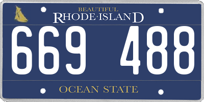 RI license plate 669488
