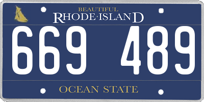 RI license plate 669489