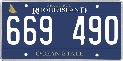 RI license plate 669490