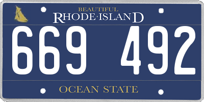 RI license plate 669492