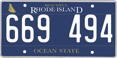 RI license plate 669494