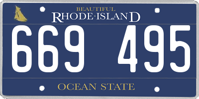RI license plate 669495