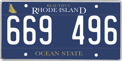RI license plate 669496