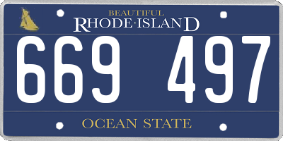 RI license plate 669497