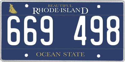 RI license plate 669498