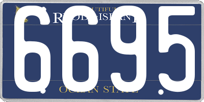 RI license plate 6695