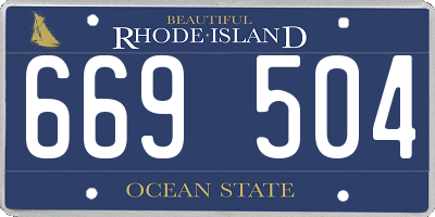 RI license plate 669504
