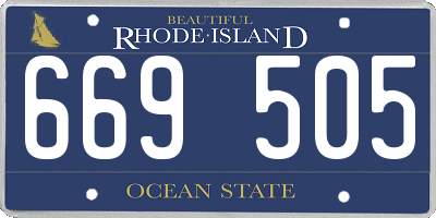 RI license plate 669505