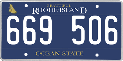 RI license plate 669506