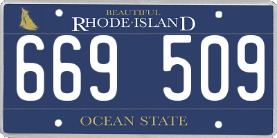 RI license plate 669509
