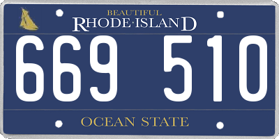 RI license plate 669510