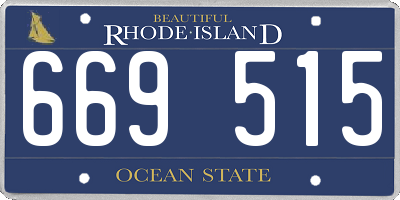 RI license plate 669515