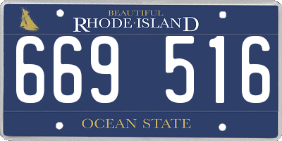 RI license plate 669516