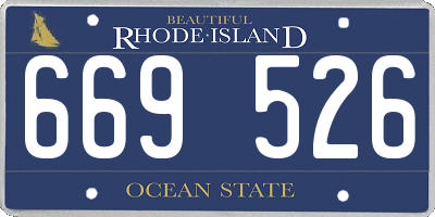 RI license plate 669526
