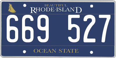 RI license plate 669527