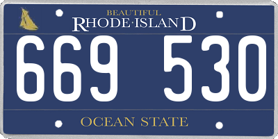 RI license plate 669530