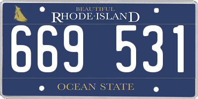 RI license plate 669531